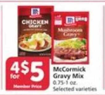 Vons Mccormick gravy mix offer