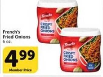 Vons French's fried onions offer