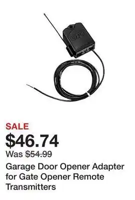 Tractor Supply Company Garage door opener adapter for gate opener remote transmitters offer