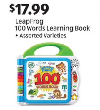 Aldi LeapFrog 100 Words Learning Book offer