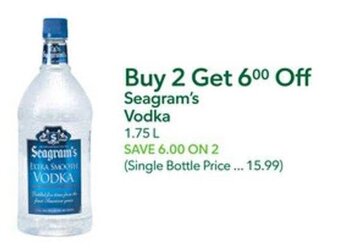 Publix Seagram's Vodka 1.75 L. offer