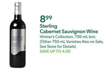 Publix Sterling Cabernet Sauvignon Wine offer