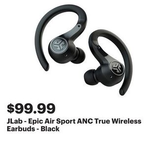 Best Buy Jlab - epic air sport anc true wireless earbuds - black offer