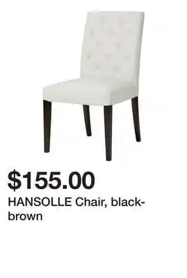 Ikea Hansolle chair, black-brown offer