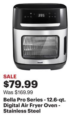 Best Buy Bella pro series - 12.6-qt. digital air fryer oven - stainless steel offer