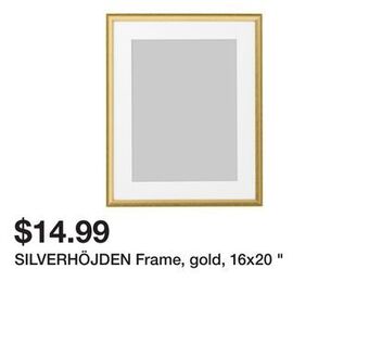 Ikea Silverhöjden frame, gold, 16x20 " offer