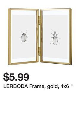 Ikea Lerboda frame, gold, 4x6 " offer