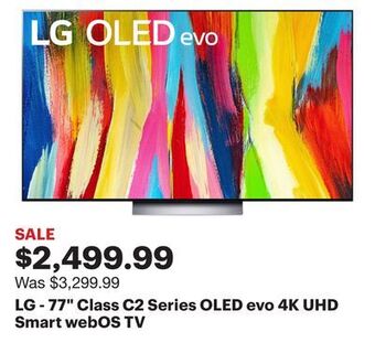Best Buy Lg - 77" class c2 series oled evo 4k uhd smart webos tv offer