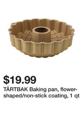 Ikea Tårtbak baking pan, flower-shaped/non-stick coating, 1 qt offer