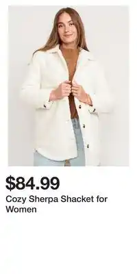 Old Navy Cozy sherpa shacket for women offer