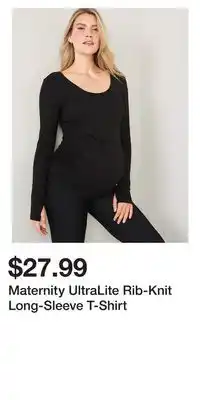 Old Navy Maternity ultralite rib-knit long-sleeve t-shirt offer
