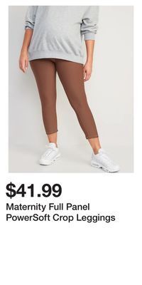 Old Navy Maternity full panel powersoft crop leggings offer