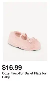 Old Navy Cozy faux-fur ballet flats for baby offer