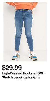 Old Navy High-waisted rockstar 360° stretch jeggings for girls offer