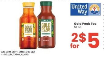 Albertsons Gold Peak Tea 52 oz. offer