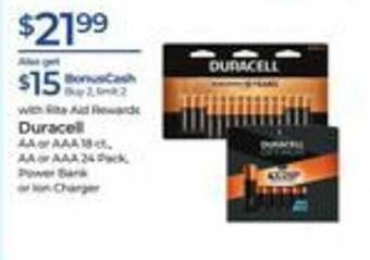 Rite Aid Duracell offer