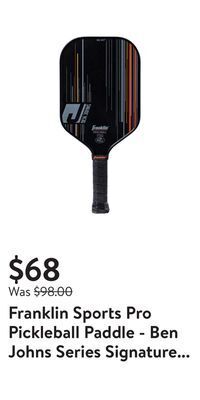Walmart Franklin sports pro pickleball paddle - ben johns series signature 13mm pickleball paddle with maxgrit technology offer