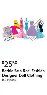 Walmart Barbie be a real fashion designer doll clothing offer