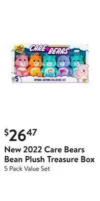 Walmart New 2022 care bears bean plush treasure box offer