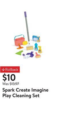 Walmart Spark create imagine play cleaning set offer
