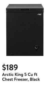 Walmart Arctic king 5 cu ft chest freezer, black offer