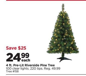 Michaels 4 ft. pre-lit riverside pine tree offer
