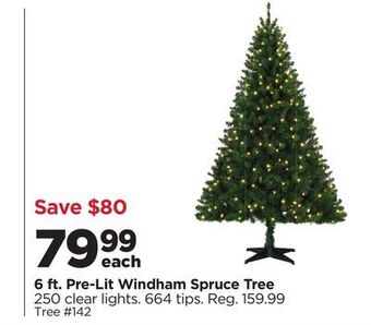 Michaels 6 ft. pre-lit windham spruce tree offer