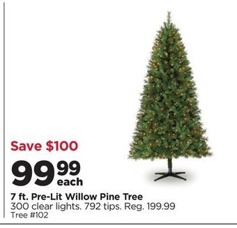 Michaels 7 ft. pre-lit willow pine tree offer