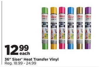 Michaels 36" siser® heat transfer vinyl offer