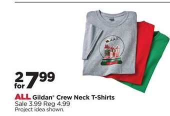 Michaels All gildan® crew neck t-shirts offer