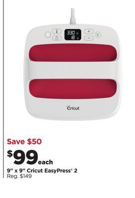 Michaels 9" x 9" cricut easypress® 2 offer