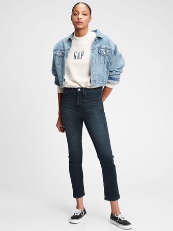 Gap High rise vintage slim jeans with washwell offer