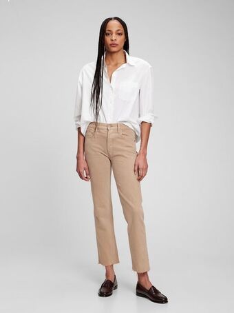 Gap High rise cheeky straight jeans with washwell offer