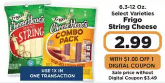 IGA Frigo String Cheese 6.3-12 oz offer