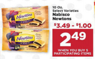 IGA Nabisco Newtons 10 oz offer