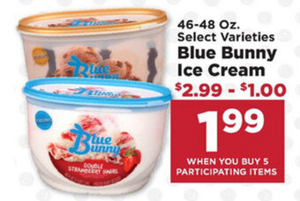 IGA Blue Bunny Ice Cream 46-48 oz offer