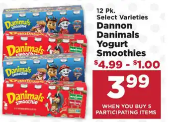 IGA Dannon Danimals Yogurt Smoothies offer