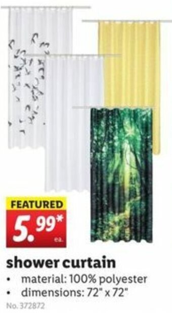 Lidl Shower Curtain offer