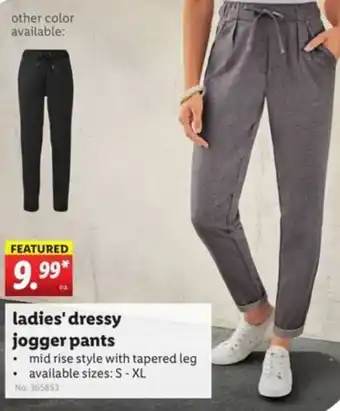 Lidl Ladies Dressy Jogger Pants offer