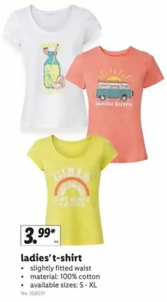 Lidl Ladie's T-Shirt offer
