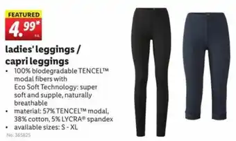 Lidl Ladies' Leggings/ Capri Leggings offer