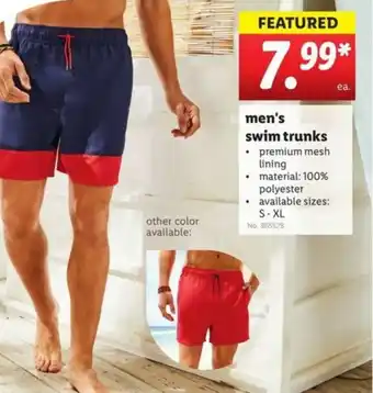 Lidl Men's Swim Trunks offer