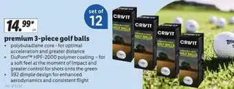 Lidl Premium 3-Piece Golf Balls offer