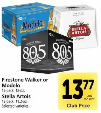 Safeway Firestone Walker or Modelo, Stella Artois offer