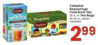 Albertsons Celestial Seasonings Cold Brew Tea 18 ct. or Tea Bags 18-20 ct. offer