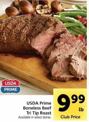Safeway USDA Prime Boneless Beef Tri Tip Roast offer