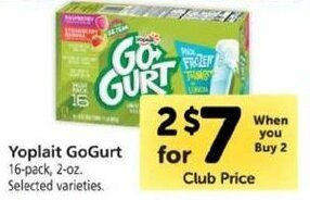 Safeway Yoplait GoGurt offer