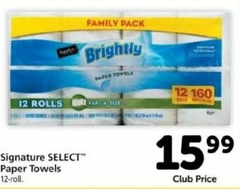 Safeway Signature Select Paper Towels offer