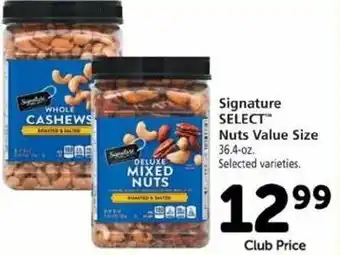 Safeway Signature Select Nuts Value Size 36.4 oz offer