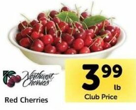 Safeway Red Cherries offer